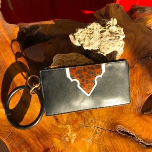 On the town leather bracelet key pouch